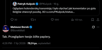 RIPOSTA DEKADY w wykonaniu Mateusza Borka na zaczepkę kibica xD